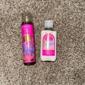 Bath & Body Works Pink Tie Dye Mist and Lotion